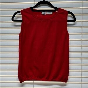 TSE Red Sleeveless Knit Tank